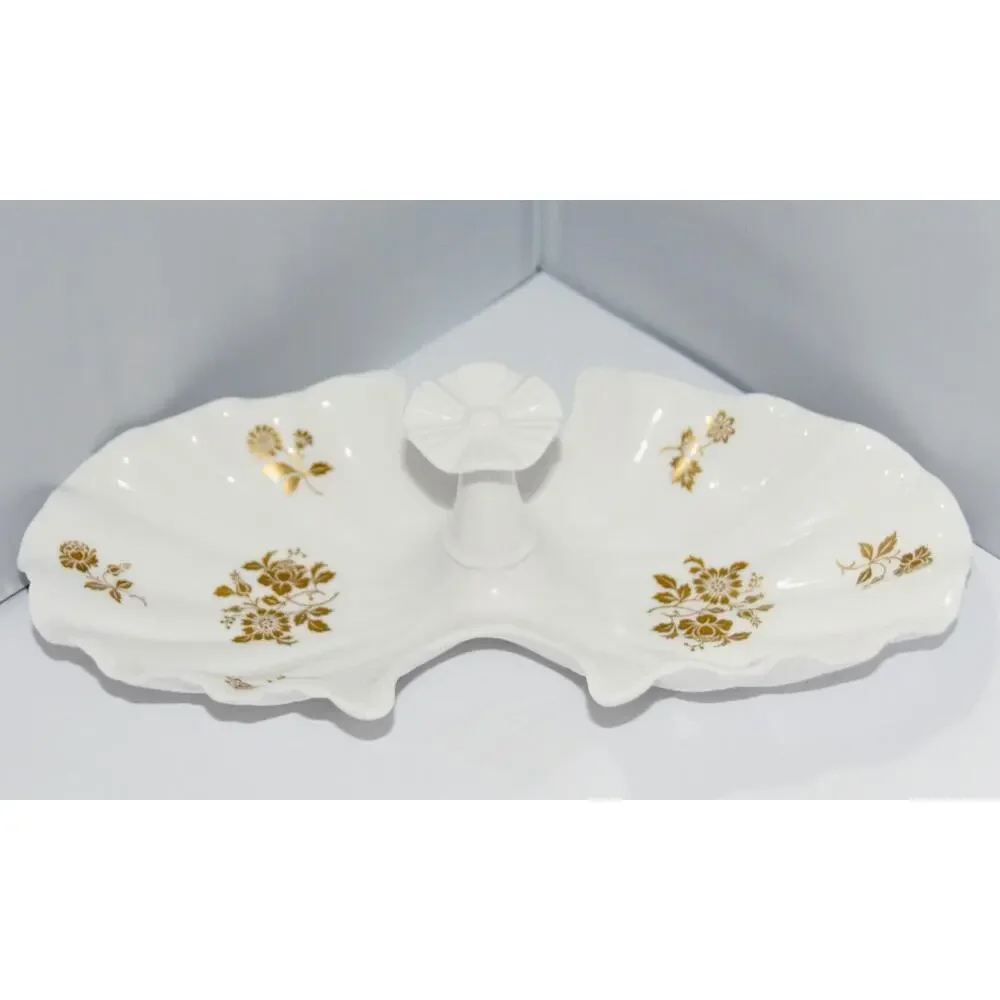 SPODE England Porcelain Bone China Double Shell Relish/Oyster/Trinket Dish